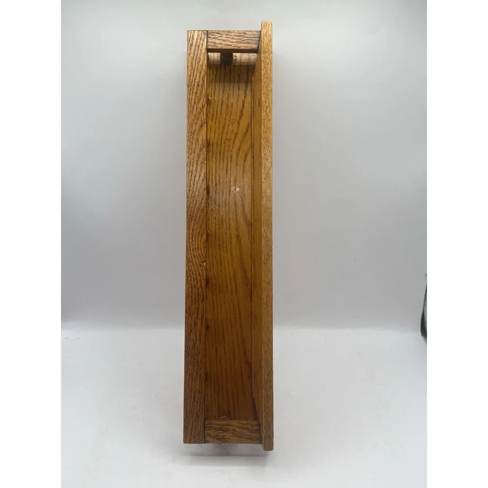 Vintage Spindle Rail Solid Oak Wood Wall Mounted Shelf 16